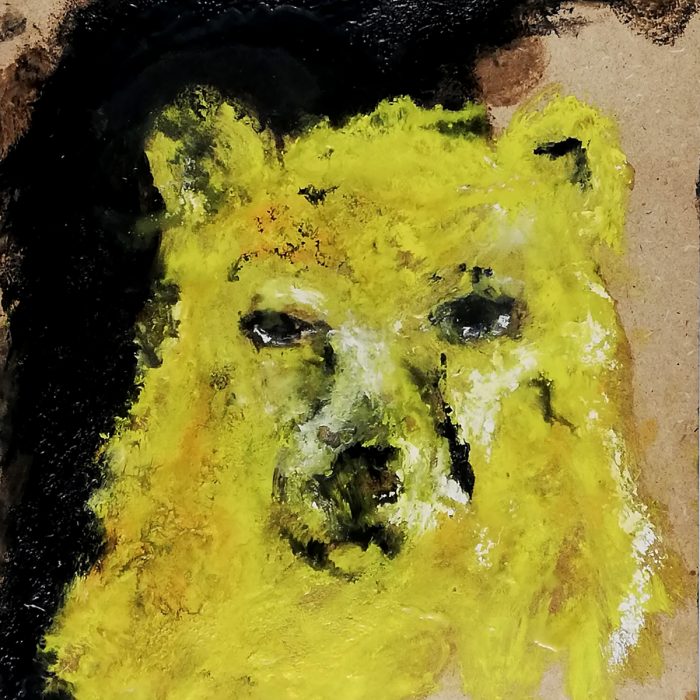 Portrait, 2018
-Cire et huile sur panneau
-31 x 39 cm